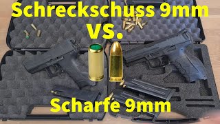 Schreckschuss 9mm vs scharfe 9mm Pistole Vergleich und Unterschiede [upl. by Krebs981]