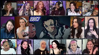 Demon Slayer Season 3 Episode 7 Girls Reaction Mashup  Swordsmith Village Arc Ep 7 [upl. by Odnumyer]