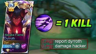 DYRROTH 2nd SKILL  1 KILL IS BACK 🔥 NEW DYRROTH BEST ONESHOT BUILD IS HERE [upl. by Aryaz304]