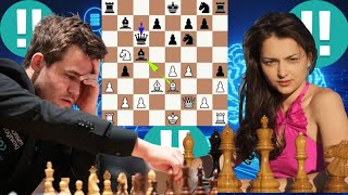 Mistake chess game 236 Magnus Carlsen vs Alexandra Kosteniuk [upl. by Revlis221]