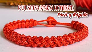 👉 TUTORIAL Pulsera para hombre Pulsera de hilo ✔️Rápida de hacer [upl. by Fadas735]