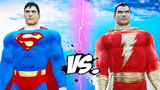 SUPERMAN VS SHAZAM  EPIC BATTLE [upl. by Nyleve]