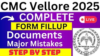 CMC Vellore 2025 Application Form  CMC Vellore Registration 2025 How To Fill CMC Vellore 2025 Form [upl. by Magee314]