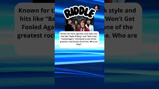 Known for their operatic rock style and hits like Baba O Riley riddles shorts quiz [upl. by Erdrich]