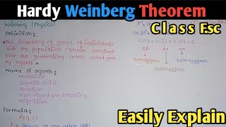 Hardy Weinberg Theorem  Factor Affecting The Rate Of Gene Frequency  Class 12 [upl. by Refiffej639]