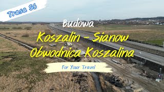 S6 Obwodnica Koszalin  Sianów Budowa edroneye poland travel koszalin sianów [upl. by Ruhtra]