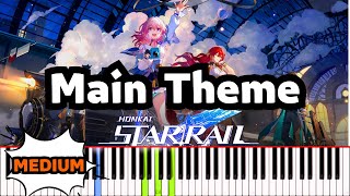 Main Theme  Honkai  Star Rail  Piano Tutorial  Synthesia [upl. by Saoj53]