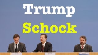 Trump Schock  Historische Bundespressekonferenz vom 9 November 2016 [upl. by Terese]