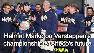 Red Bull’s Dr Helmut Marko on Verstappen’s 4th championship and HINTS at Checo Perez future [upl. by Harbert]