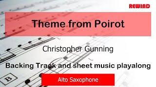 Theme from Poirot Alto Sax Backing Track and Sheet Music [upl. by Cinomod]