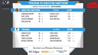 Victorian Premier Cricket  Kookaburra Mens Seconds  Round 13  Prahran v Kingston Hawthorn [upl. by Acnalb]