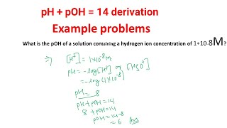 Autoionization of water  pHpOH  14 derivation  pH pOH H OH calculations [upl. by Enivid]