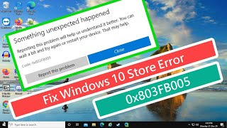 Fix Windows 10 Store Error 0x803FB005 [upl. by Yro]