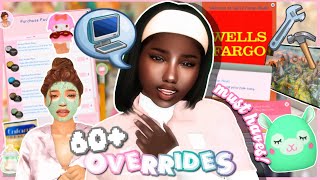 60 overrides you NEED in your game 🫧  mod links  the sims 4 [upl. by Nylarat]