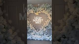 Flower Arch 88ft Heart Shaped White Rosesevent party decoration [upl. by Magavern]