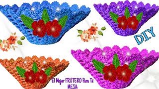 ⛔️ El MEJOR FRUTERO para tú MESA a CROCHET pasó a pasó 😱 [upl. by Yerggoeg]