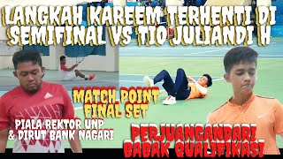 Match Point Final Set 🎾 Tio vs Karem Langkah Kareem terhenti di Semifinal [upl. by Germayne]