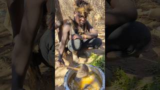 Hadzabe tribe Lunchtime🥰 very delicious food bushmen culture traditional [upl. by Ssecnirp515]