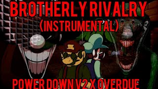 Brotherly Rivalry Instrumental  Powerdown V2 X Overdue  FNF Mario Madness Mashup [upl. by Anilam]