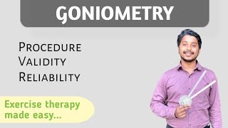 Goniometry part6  procedure  validity and Reliability of goniometer  Exercise Therapy [upl. by Ylek556]