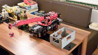 Time lapse  assembling the huge LEGO technic rough terrain crane 42082 [upl. by Yecrad]