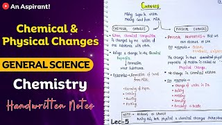 Chemistry  Lec5  Chemical amp Physical Changes  Chapter1 Matter  An Aspirant [upl. by High]