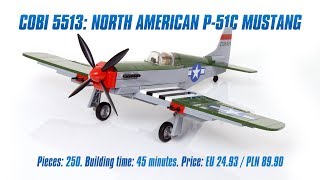 COBI 5513 North American P51C Mustang review amp speed build [upl. by Cutlerr]