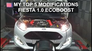 Top 5 Modifications Fiesta 10 Ecoboost [upl. by Aerdnna691]