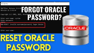 How to Reset User Password in Oracle in any Version SQLPLUS Database  Change Password in Oracle [upl. by Norod]