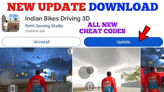 Indian Bike Driving 3D New Update Download Now 😍🔥 New RainFog Mode Cheat Code Harsh in Game [upl. by Ulland]