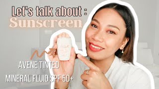 Lets talk about Sunscreen  Avene tinted mineral Fluid spf50MichMiranda [upl. by Eustazio]