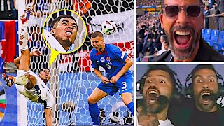 Crazy REACTIONS to Jude Bellinghams Bicycle Kick Goal vs Slovakia [upl. by Vale188]