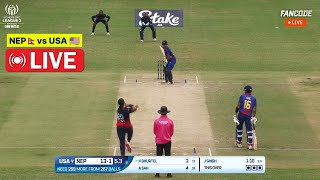 Nepal vs USA Live Match  ICC CWC League 2 Live  NEP vs USA Match Preview  Nepal Cricket Live [upl. by Carolus]