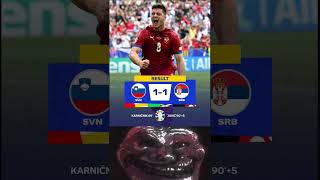 Luka Jovic 😈 cooked Slovenia🇸🇮 shorts euro2024 serbia football [upl. by Kubiak]