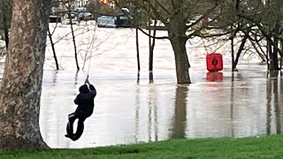 Flooding in Evesham Worcestershire Jan 2024 [upl. by Mulry380]