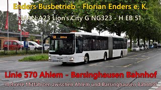 Sound Bus MAN A23 Lions City G NG323 von Enders Busbetrieb  H EB 51 Voith [upl. by Atonsah626]