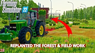 I Replanted The Forest amp Work Around The Farm  No Mans Land FS22  28 [upl. by Sommer]