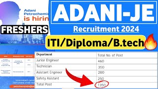 Adani Power Recruitment 2024  ITIDiplomaBEBTech  Adani Group Recruitment 2024  Latest Jobs [upl. by Mehs]