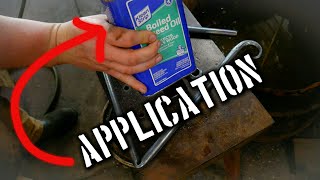 How to Apply Boiled Linseed Oil on Metal Blacksmith Finishes [upl. by Ettenrahc489]