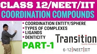 Coordination Compounds 01 Class 12 NEET 2023 II Coordination entity II Ligands I Denticity I Chelate [upl. by Nylarak]