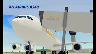 TakeoffLanding an A340 in PTFS  Roblox [upl. by Ursulette310]