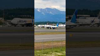 United 737 Max 8 Departure Anchorage Plane Spotting [upl. by Samohtnhoj]