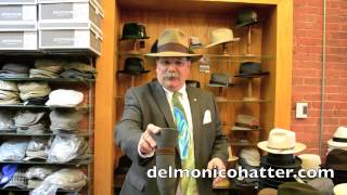 How to Roll Up a Packable Felt Hat or Straw Hat  DelMonico Hatter [upl. by Samuelson]