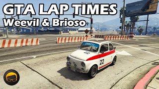 Fastest Compacts Weevil amp Brioso 300  GTA 5 Best Fully Upgraded Cars Lap Time Countdown [upl. by Rehtse]