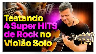 Passei 3 min testando QUATRO Super HITS de Rock no VIOLÃO solo Olha no que deu ONDE ESTÁ O ERRO [upl. by Meesaw]