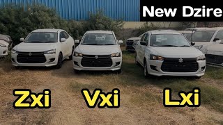 New Dzire 2024  Dzire Lxi vs Vxi vs Zxi Comparison  Auto Expert [upl. by Nevlin]