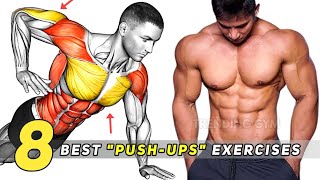 8 Best Pushups Exercises  Target Chest Triceps Shoulders [upl. by Conlee]