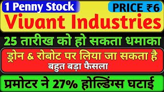 Vivanta Industries Ltd Share PriceVivanta Industries Share NewsVivanta Industries ShareSmse [upl. by Ynaffets]