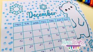 DIY  DECEMBER Calendar  Bullet journal decoration organization ideas [upl. by Wendye]