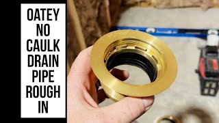 Oatey no caulk shower drain pipe height rough in [upl. by Bohannon452]